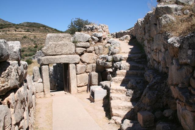 Mycenae - Interior of the North Gate - also known as Postern Gate